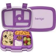 Bentgo® Kids Bento-Style 5-Compartment Leak-Proof Lunch Box - Ideal Portion Sizes for Ages 3 to 7 - Durable, Drop-Proof, Dishwasher Safe, BPA-Free, & Made with Food-Safe Materials (Purple)