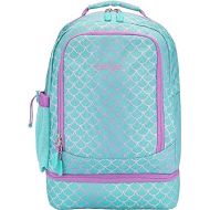 Bentgo® Kids 2-in-1 Backpack & Insulated Lunch Bag - Durable 16” Backpack & Lunch Container in Unique Prints for School & Travel - Water Resistant, Padded & Large Compartments (Mermaid Scales)