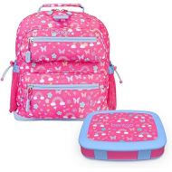 Bentgo® Kids 14” Backpack Set With Kids Prints Lunch Box (Rainbows and Butterflies)
