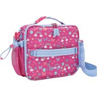 Bentgo® Kids Lunch Bag - Durable, Double-Insulated Lunch Bag for Kids 3+; Holds Lunch Box, Water Bottle, & Snacks; Easy-Clean Water-Resistant Fabric & Multiple Zip Pockets (Rainbows & Butterflies)