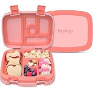 Bentgo® Kids Bento-Style 5-Compartment Leak-Proof Lunch Box - Ideal Portion Sizes for Ages 3 to 7 - Durable, Drop-Proof, Dishwasher Safe, BPA-Free, & Made with Food-Safe Materials (Coral)