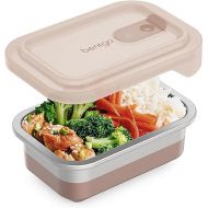 Bentgo® MicroSteel® Heat & Eat Container - Microwave-Safe, Sustainable & Reusable Stainless Steel Food Storage Container with Airtight Lid for Eco-Friendly Meal Prepping (Snack Size - 2 Cups)