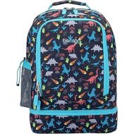 Bentgo® Kids Prints 2-in-1 Backpack & Insulated Lunch Bag - Durable, Lightweight, Colorful Prints for Girls & Boys, Water-Resistant Fabric, Padded Straps & Back, Large Compartments (Dinosaur)