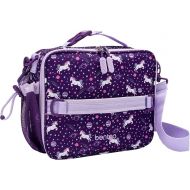 Bentgo® Kids Lunch Bag - Durable, Double-Insulated Lunch Bag for Kids 3+; Holds Lunch Box, Water Bottle, & Snacks; Easy-Clean Water-Resistant Fabric & Multiple Zippered Pockets (Unicorn)