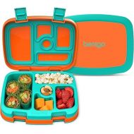 Bentgo® Kids Bento-Style 5-Compartment Leak-Proof Lunch Box - Ideal Portion Sizes for Ages 3 to 7 - Durable, Drop-Proof, Dishwasher Safe, BPA-Free, & Made with Food-Safe Materials (Orange)