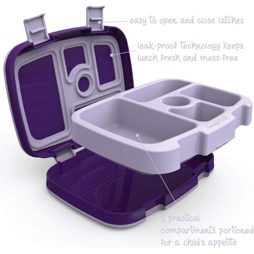  [아마존 핫딜] [아마존핫딜]Bentgo Kids Prints (Unicorn) - Leak-Proof, 5-Compartment Bento-Style Kids Lunch Box - Ideal Portion Sizes for Ages 3 to 7 - BPA-Free and Food-Safe Materials