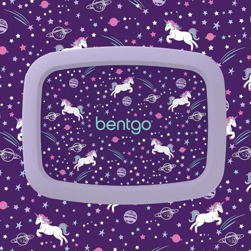  [아마존 핫딜] [아마존핫딜]Bentgo Kids Prints (Unicorn) - Leak-Proof, 5-Compartment Bento-Style Kids Lunch Box - Ideal Portion Sizes for Ages 3 to 7 - BPA-Free and Food-Safe Materials