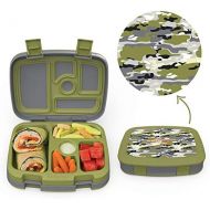 [아마존베스트]Bentgo Kids Prints (Camouflage) - Leak-Proof, 5-Compartment Bento-Style Kids Lunch Box - Ideal Portion Sizes for Ages 3 to 7 - BPA-Free and Food-Safe Materials