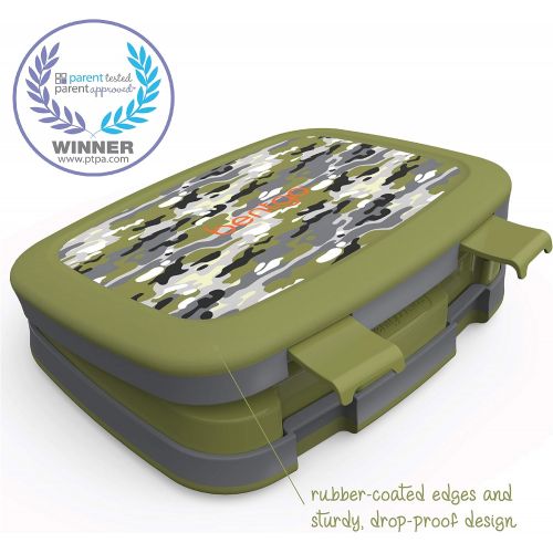  [아마존베스트]Bentgo Kids Prints (Camouflage) - Leak-Proof, 5-Compartment Bento-Style Kids Lunch Box - Ideal Portion Sizes for Ages 3 to 7 - BPA-Free and Food-Safe Materials