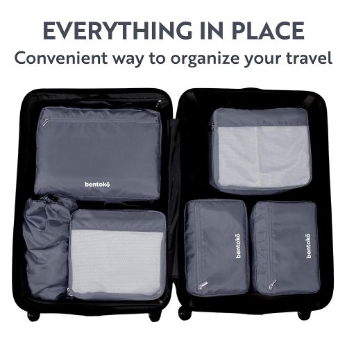  Bentoko Travel Bentoko 6 Piece Packing Cube Organizer Set (Parakeet)