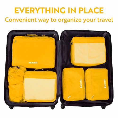  Bentoko Travel Bentoko 6 Piece Packing Cube Organizer Set (Parakeet)