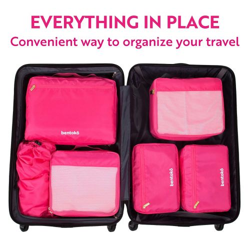  Bentoko Travel Bentoko 6 Piece Packing Cube Organizer Set (Parakeet)