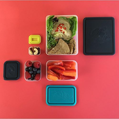  [아마존베스트]Bentology Leakproof Lunch Containers - No BPA & USA Made - Portion Control Set of 4 (Beach)