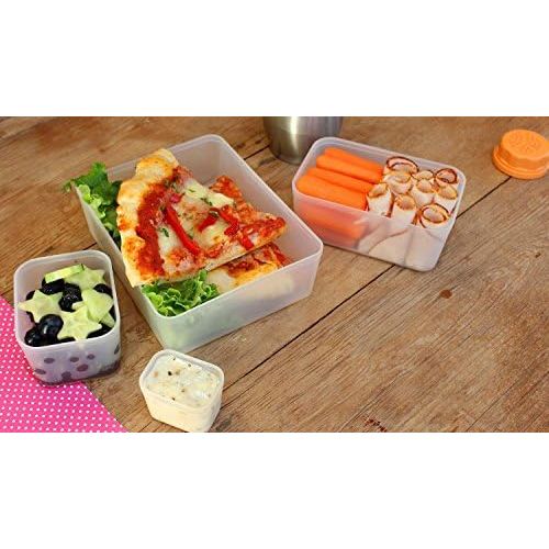  [아마존베스트]Bentology Leakproof Lunch Containers - No BPA & USA Made - Portion Control Set of 4 (Beach)