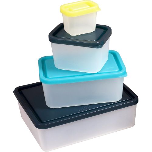  [아마존베스트]Bentology Leakproof Lunch Containers - No BPA & USA Made - Portion Control Set of 4 (Beach)