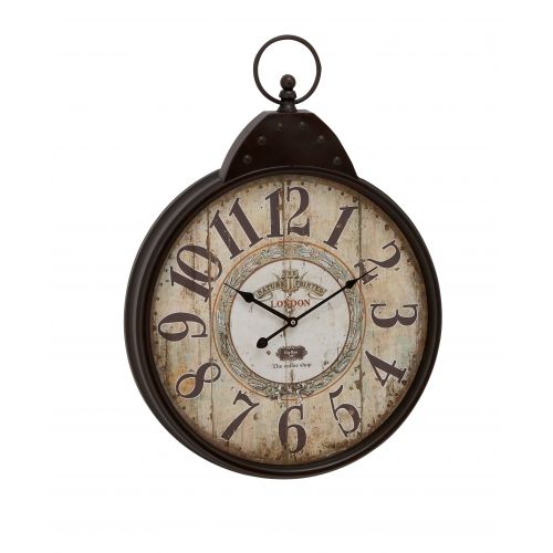  Benzara Fascinating Styled Berlin Metal Wall Clock