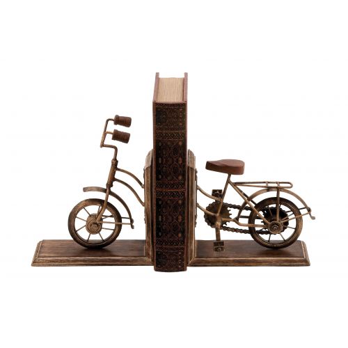  Benzara Bookend Sporting A Cycle Shaped Design