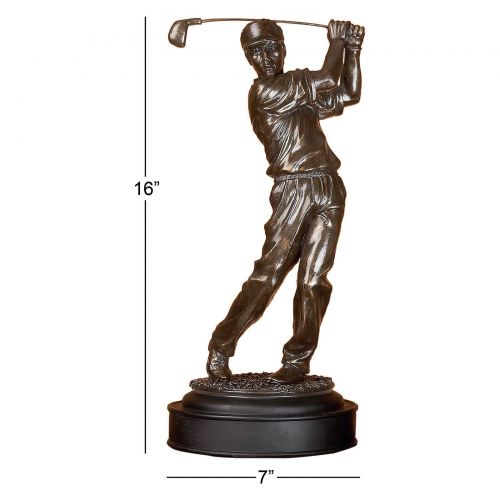  Benzara Polystone Male Golfer Modern Art Passion