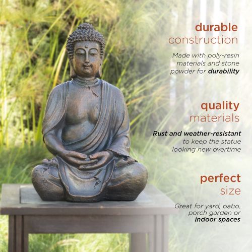  Benzara 16 Inch Buddha Statue