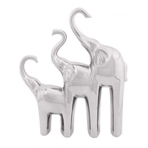  Benzara Ceramic Trio Elephant Home Decor For Modern Homes (Set Of 3)