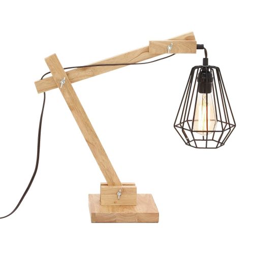  Benzara Fabulous Wood Table Lamp With Bulb