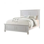 Benzara BM168423 Captivating Wooden Bed White