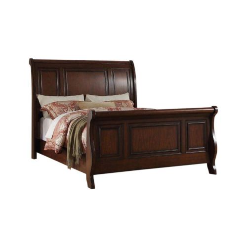  Benzara BM168431 Marvelous Wooden Eastern King Bed Brown