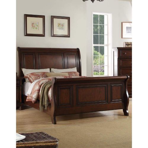  Benzara BM168431 Marvelous Wooden Eastern King Bed Brown