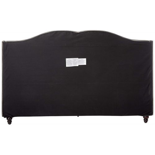  Benzara BM168597 Lavish Rectangle Designed Full Under Bed Storage Espresso Headboard Black