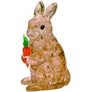 [아마존베스트]BePuzzled Original 3D Crystal Jigsaw Puzzle - Rabbit with Carrot Animal Assembly Brain Teaser, Fun Model Toy Gift Decoration for Adults & Kids Age 12 and Up, 43 Pieces (Level 1)