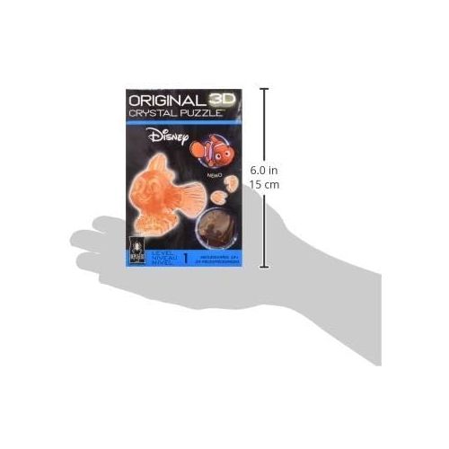  Bepuzzled Original 3D Crystal Jigsaw Puzzle Finding Nemo Disney Clown Fish Brain Teaser, Fun Decoration for Kids Age 12 and Up, 34 Pieces (Level 1) 31027