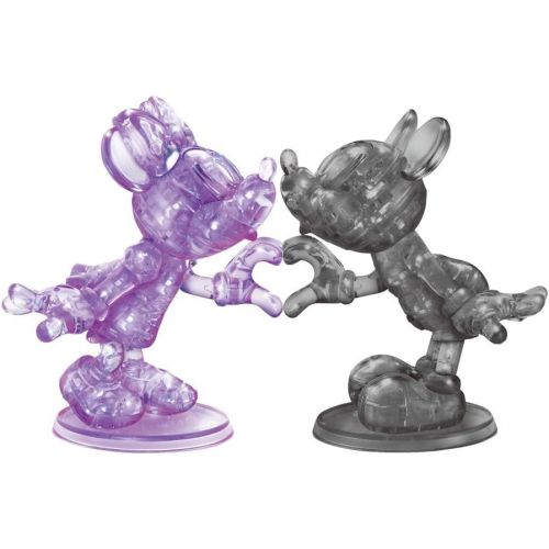  Bepuzzled 3D Crystal Puzzle Disney Minnie & Mickey (Black/Purple): 68 Pcs