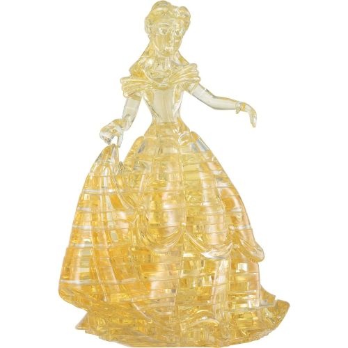  BePuzzled Original 3D Crystal Jigsaw Puzzle Belle Disney Beauty and the Beast Brain Teaser, Fun Decoration for Kids Age 12 and Up, 41 Pieces (Level 1)