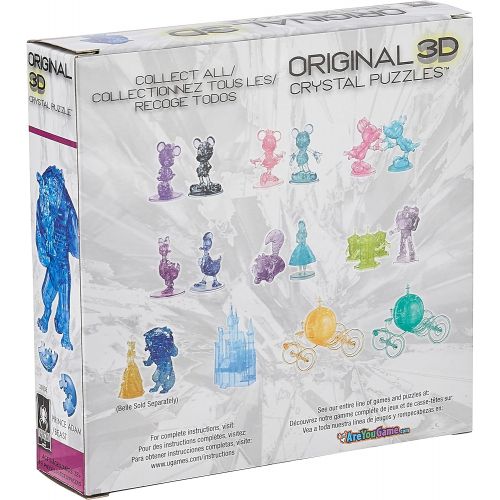  BePuzzled Deluxe 3D Crystal Jigsaw Puzzle Prince Adam Disney Beauty & The Beast Brain Teaser, Fun Decoration for Kids Age 12 and Up, 49 Pieces (Level 3) , Blue
