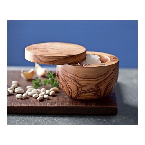  Berard 90070 French Olive-Wood Handcrafted Salt Keeper, Medium