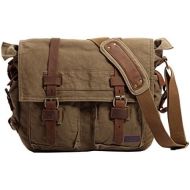 [아마존핫딜][아마존 핫딜] Berchirly Vintage Military Men Canvas Messenger Bag Travel Shoulder Bags for 14.7Inch Laptop