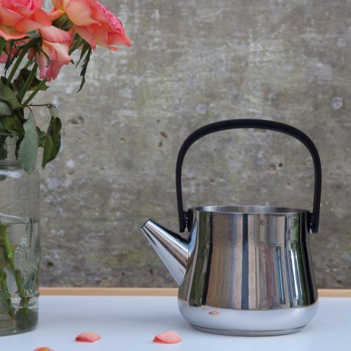  Berghoff BergHOFF RON Black Stainless Steel 1.1-quart Teapot with Strainer