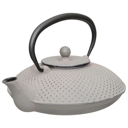  Berghoff Studio Cast Iron Teapot Stainless Steel Infuser Filter & Fully Enameled Interior .75 qt- Grey