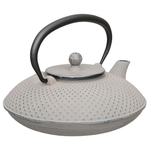  Berghoff Studio Cast Iron Teapot Stainless Steel Infuser Filter & Fully Enameled Interior .75 qt- Grey