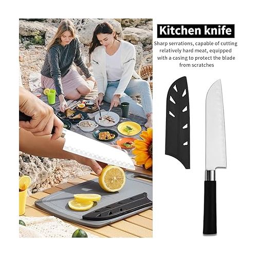  Berglander Camping Essentials, Camping Cooking Utensils Set, Camping Accessories Gear Must Haves, Come with Camping Silverware Sets, Plates and Cups, Great for Outdoor Stove, Picnic, BBQ