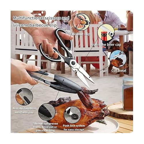  Berglander Camping Essentials, Camping Cooking Utensils Set, Camping Accessories Gear Must Haves, Come with Camping Silverware Sets, Plates and Cups, Great for Outdoor Stove, Picnic, BBQ