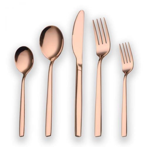  [아마존 핫딜]  [아마존핫딜]Berglander 30 Stueck Titanium Rose vergoldet Besteck, 30 Stueck Kupfer Besteck Set, Kupfer Farbe Besteck Set Besteck-Sets, Service fuer 6 (glanzend Kupfer)