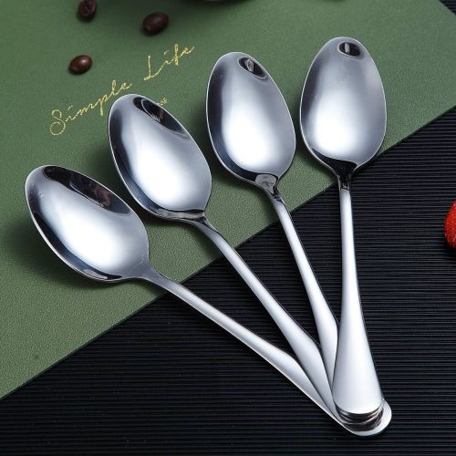  [아마존베스트]Dinner Spoon of 6, Berglander 7.5 Stainless Steel Shiny Polish Soup Spoons Silverware, Soup Spoon Table Spoon Set Sturdy Easy To Clean, Dishwasher Safe