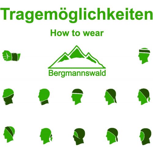  [아마존베스트]Bergmannswald Sewn Multifunctional Scarf, Breathable and Flexible, Ideal for Sports, Travelling or Motorbiking