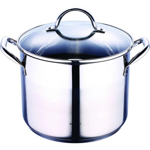  Bergner Gourmet - Simmertoepfe Edelstahl 24x18.5 cm 8.2l induktionsgeeignet