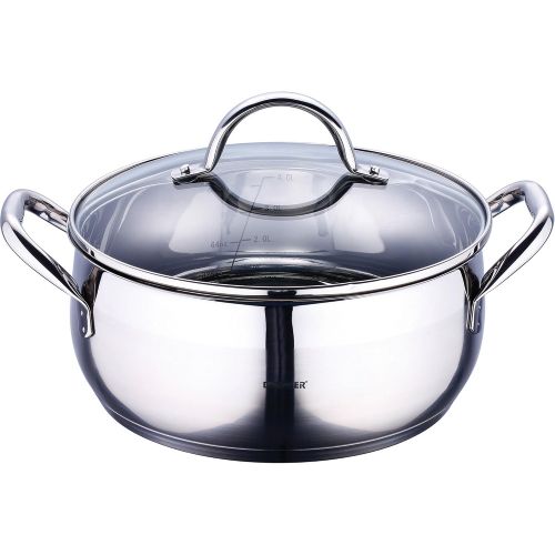  BERGNER GOURMET - SIMMERTOEPFE EDELSTAHL MIT DECKEL 28X13 CM 8L INDUKTIONSGEEIGNET