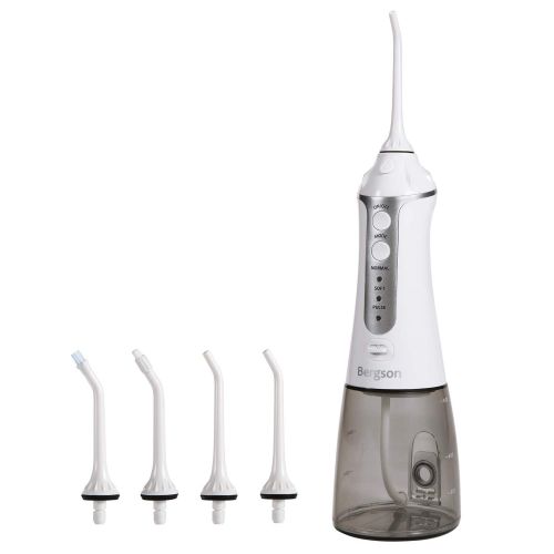  Cordless Water Flosser Professional Dental Oral Irrigator, Bergson Portable & Rechargable IPX7...