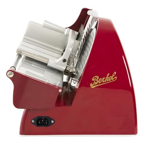  Berkel Home Line 200 Food Slicer, Red, 8 inch Blade/Electric, Luxury, Premium Slicer for Prosciutto, Cold Cuts, Cheese, Bread, Fruit and Veggies/Adjustable Thickness, Kitchen Appliance for Home