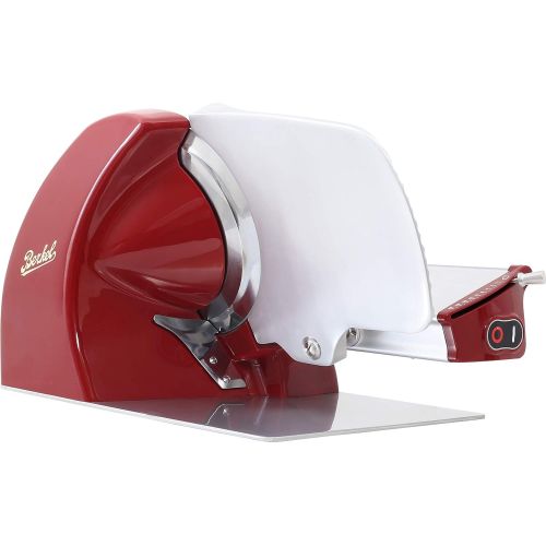  Berkel Home Line 250 Food Slicer/Red/10 Blade/Electric Food Slicer/Slices Prosciutto, Meat, Cold Cuts, Fish, Ham, Cheese, Bread, Fruit and Veggies/Adjustable Thickness Dial