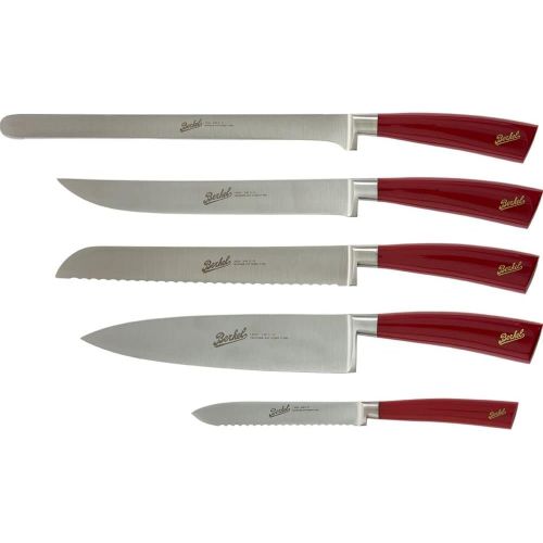  Berkel Elegance Chef 5-pc Knife Set Red / Beautiful set of 5 Knives for different uses / Elegance for every kitchen
